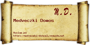 Medveczki Domos névjegykártya